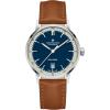 imageHamilton American Classic Automatic Mens Watch 40mm Stainless Steel Case Swiss Made Blue Dial Analog Wrist Watch for Men 50m Waterproof Sapphire Crystal 3Hand Movement Cow Leather Strap