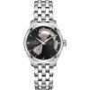 imageHamilton Jazzmaster Open Heart Automatic Womens Watch 36mm Stainless Steel Case Swiss Made Black Dial Analog Wrist Watch 50m Waterproof Sapphire Crystal 3Hand Movement Stainless Steel Strap