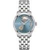 imageHamilton Jazzmaster Open Heart Automatic Womens Watch 36mm Stainless Steel Case Swiss Made Blue Dial Analog Wrist Watch 50m Waterproof Sapphire Crystal 3Hand Movement Stainless Steel Strap