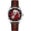 imageHamilton Jazzmaster Performer Automatic Mens Watch 40mm Stainless Steel Case Swiss Made Burgundy Dial Analog Wrist Watch 50m Waterproof Sapphire Crystal 3Hand Movement Calf Leather Strap