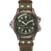 imageHamilton Khaki Aviation Automatic Mens Watch 45mm Stainless Steel Case Swiss Made Green Dial Analog Wrist Watch for Men 100m Waterproof Sapphire Crystal 3Hand Movement Textile Strap