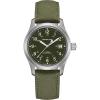 imageHamilton Khaki Field Mechanical Mens Watch 38mm Stainless Steel Case Swiss Made Green Dial Analog Wrist Watch for Men 50m Waterproof Sapphire Crystal Canvas Strap
