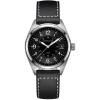 imageHamilton Khaki Field Quartz Mens Watch 40mm Stainless Steel Case Swiss Made Black Dial Analog Wrist Watch for Men 50m Waterproof Sapphire Crystal Calf Leather Strap
