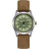 imageHamilton Khaki Field Titanium Automatic Mens Watch 38mm Titanium Case Swiss Made Green Dial Analog Wrist Watch for Men 100m Waterproof Sapphire Crystal 3Hand Movement Cow Leather Strap
