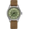 imageHamilton Khaki Field Titanium Automatic Mens Watch 42mm Titanium Case Swiss Made Green Dial Analog Wrist Watch for Men 100m Waterproof Sapphire Crystal 3Hand Movement Cow Leather Strap