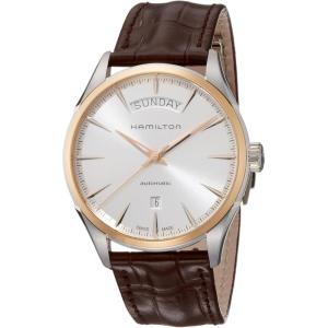 Hamilton Jazzmaster Automatic Men’s Watch, 42mm Stainless Steel Case, Swiss Made, Silver Dial Analog Wrist Watch for Men, 50m Waterproof, Sapphire Crystal, Calf Leather Strap