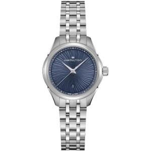 Hamilton Jazzmaster Lady Quartz Women’s Watch, 30mm Stainless Steel Case, Swiss Made, Blue Dial Analog Wrist Watch for Women, 50m Waterproof, Sapphire Crystal, Stainless Steel Strap