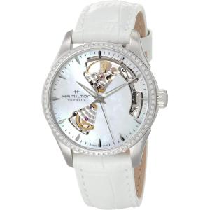 Hamilton Jazzmaster Open Heart Automatic Women’s Watch, 36mm Stainless Steel Case, Swiss Made, Mother of Pearl Dial Analog Watch, 50m Waterproof, Sapphire Crystal, 3-Hand Movement, Leather Strap