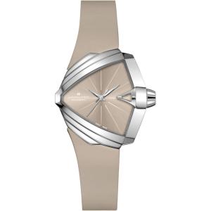 Hamilton Ventura Automatic Men’s Watch, 34mm x 38mm Stainless Steel Case, Swiss Made, Brown Dial Analog Wrist Watch for Men, 50m Waterproof, Sapphire Crystal, Rubber Strap