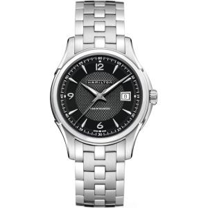 Hamilton Jazzmaster Automatic Men’s Watch, 40mm Stainless Steel Case, Swiss Made, Black Dial Analog Wrist Watch for Men, 50m Waterproof, Sapphire Crystal, 3-Hand Movement, Stainless Steel Strap