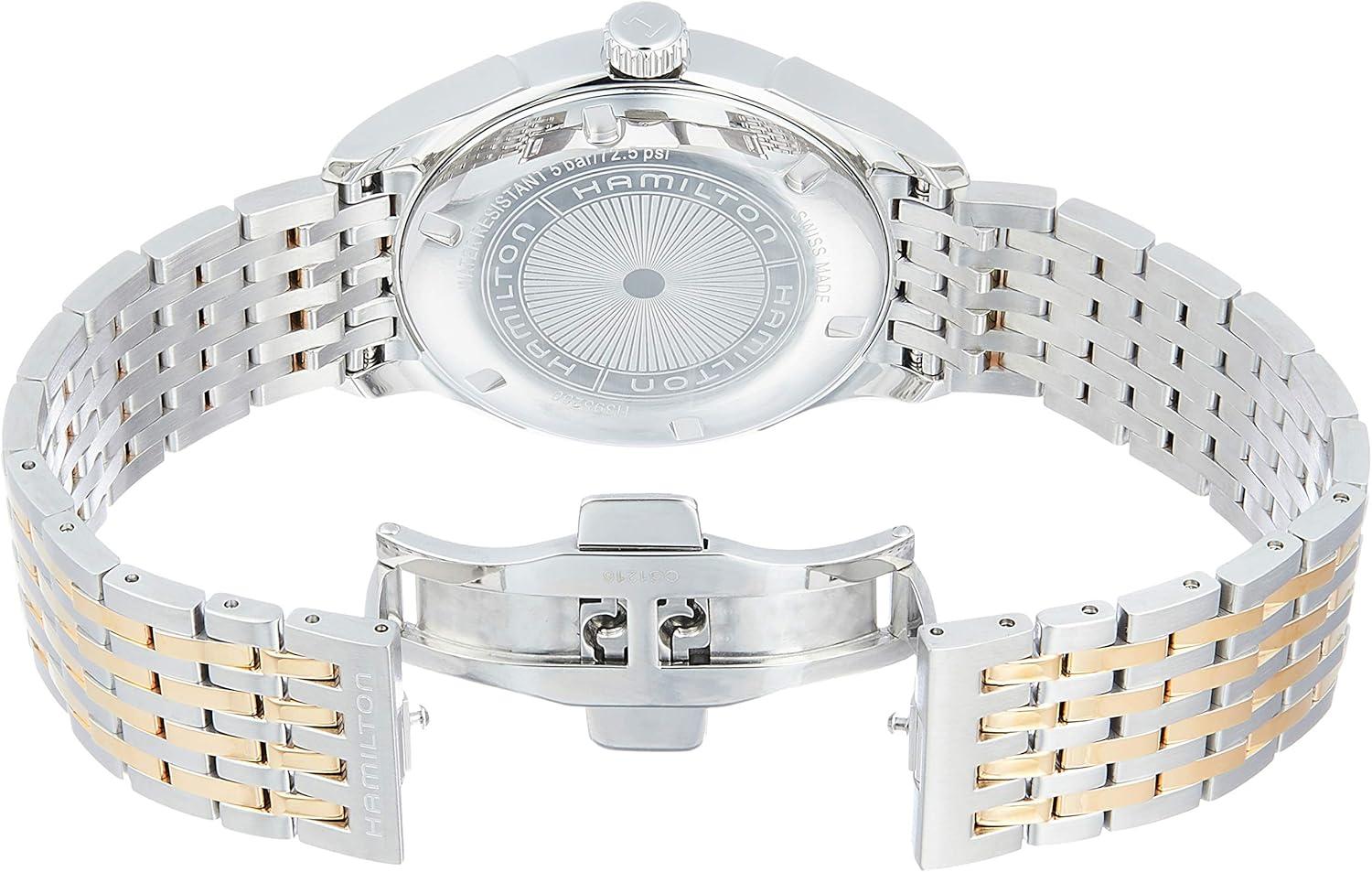 imageHamilton American Classic Automatic Mens Watch 40mm Stainless Steel Case Swiss Made White Dial Analog Watch for Men 50m Waterproof Sapphire Crystal 3Hand Movement Stainless Steel Strap